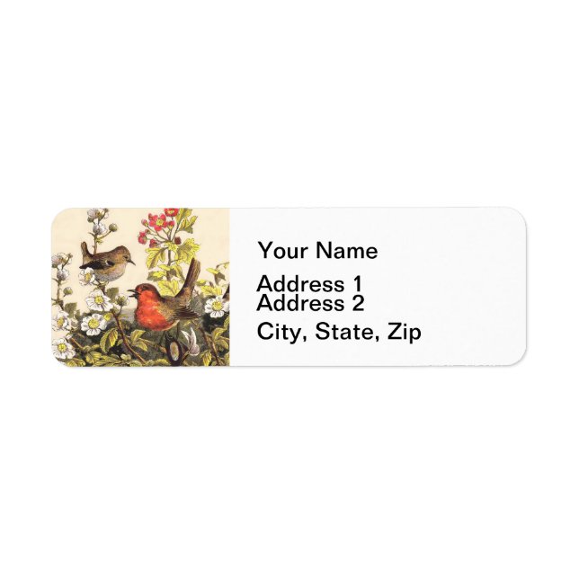 Spring Robin Birds Red Birding Label (Front)