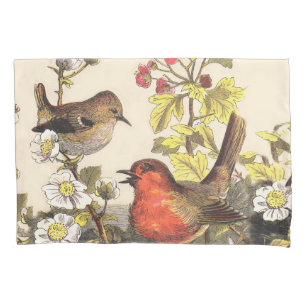 Spring Robin Birds Red Birding Pillow Case