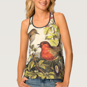 Spring Robin Birds Red Birding Tank Top