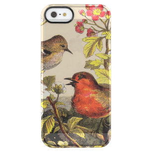 Spring Robin Birds Red Birding Clear iPhone SE/5/5s Case