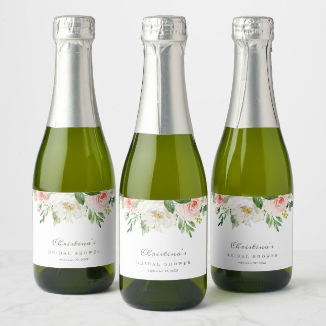 Spring Romance Mini Sparkling Wine Bottle Labels (Bottles)