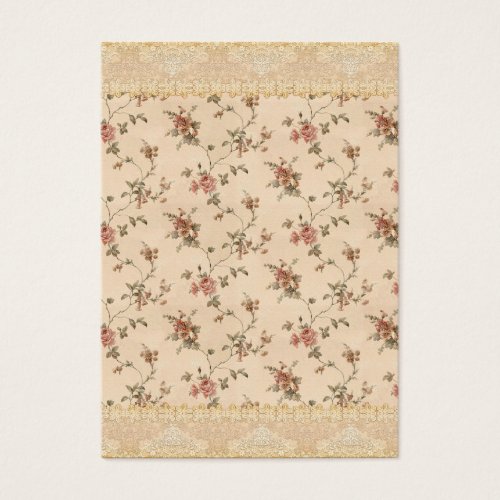 spring romance victorian rose pattern business cards