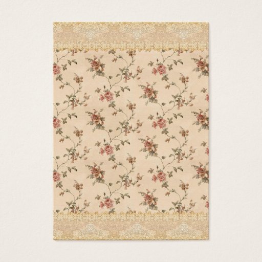 Customizable spring romance victorian rose pattern business cards