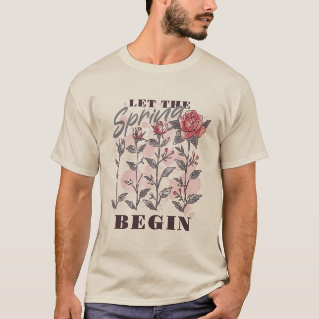 Spring rose garden nature T-Shirt (Front)