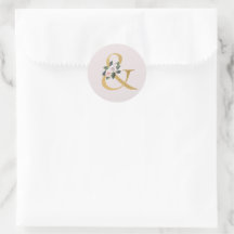Spring roses gold ampersand sticker
