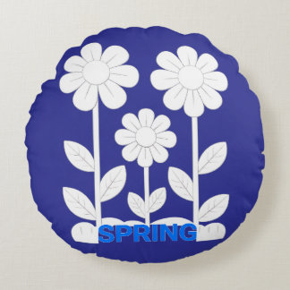Spring round pillow