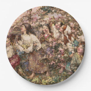Spring Roundelay (by Edward Atkinson Hornel) Paper Plates
