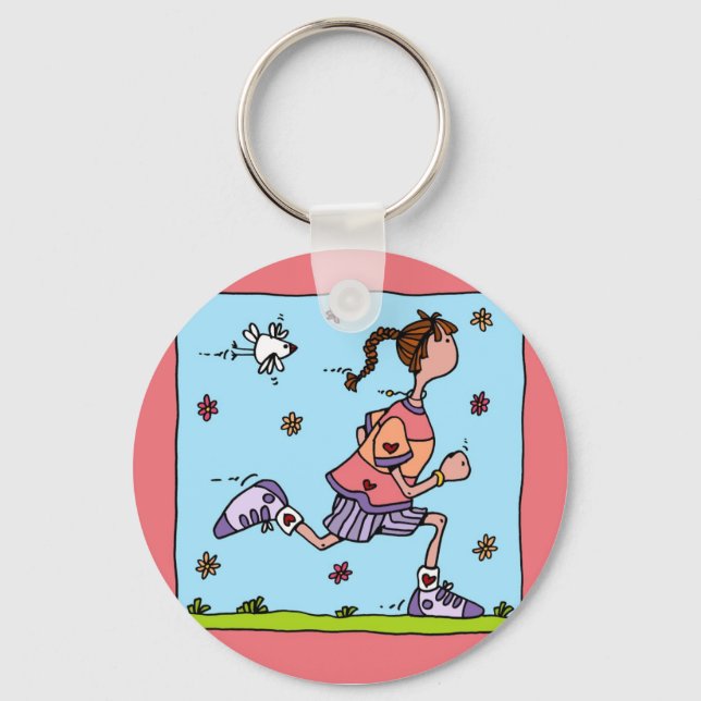 spring runner (woman) keychain (Front)
