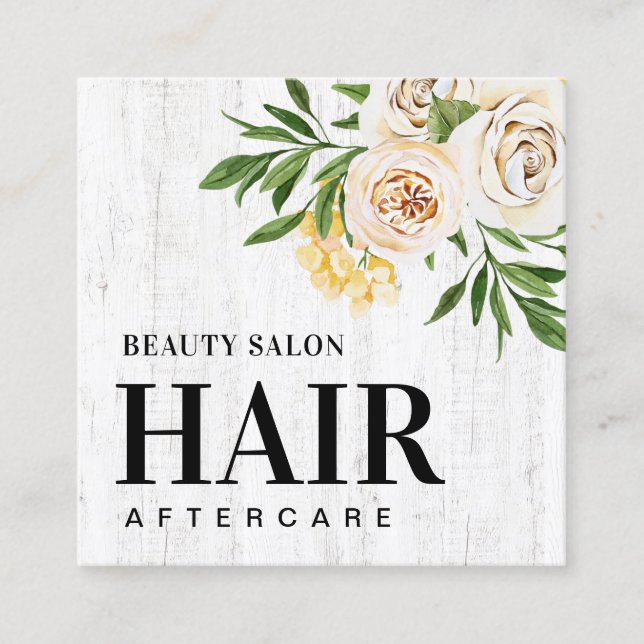 Spring Rustic Hair Aftercare Card (Front)