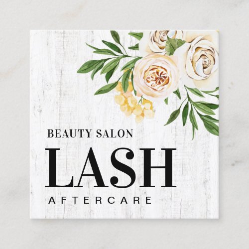 Spring Rustic Lash Aftercare Card