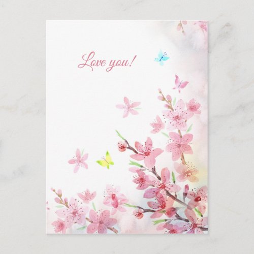 Spring Sakura greeting card