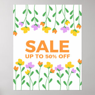 Spring Sale Sign, Retail Store Signage, Boutique  Poster