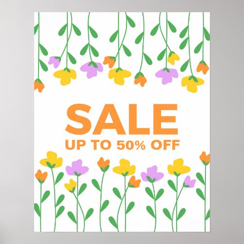 Spring Sale Sign Retail Store Signage Boutique  Poster