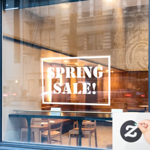 Spring Sale Sign Window Cling