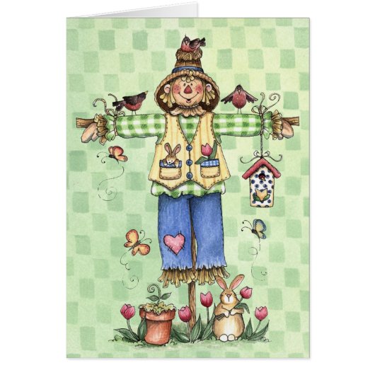Spring Scarecrow Cards (Front)