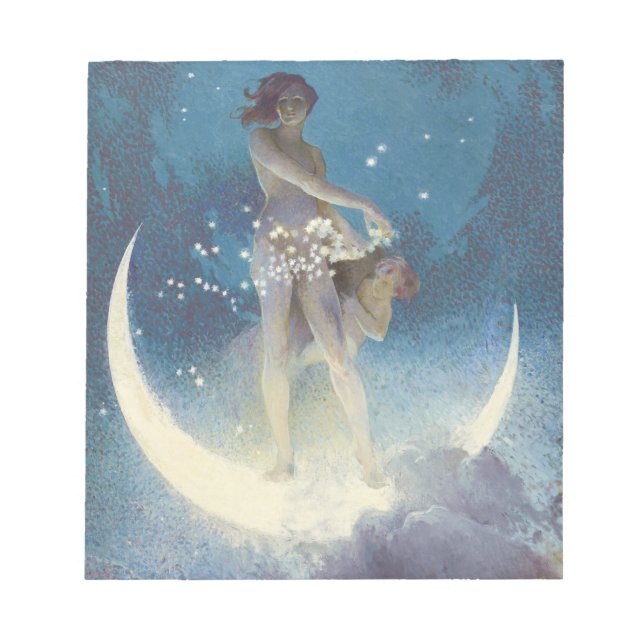 Spring Scattering Stars vintage illustration Notepad (Front)