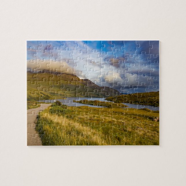 Spring Scottish Mountain Lake Landscape Highlands Jigsaw Puzzle (Horizontal)