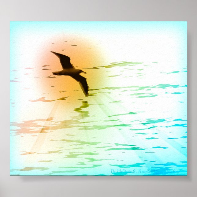 Spring Seagull Poster Print (Front)