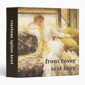 Spring (Seaside) by James Tissot, Vintage Portrait 3 Ring Binder