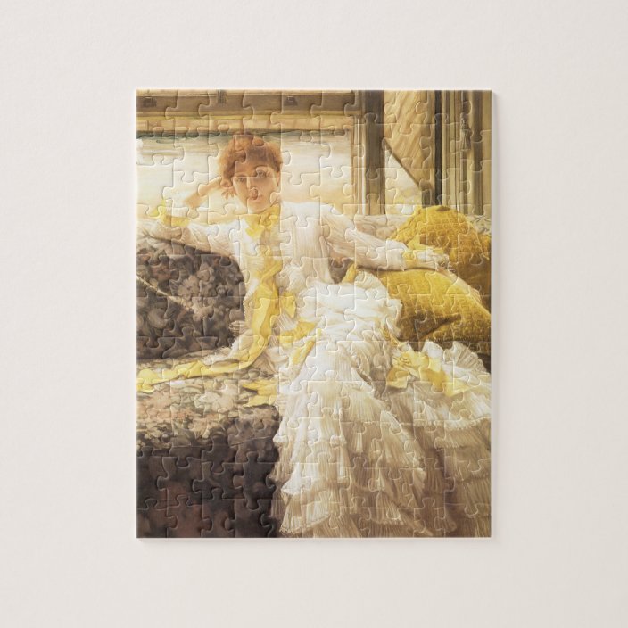 Spring Seaside By James Tissot Vintage Portrait Jigsaw Puzzle