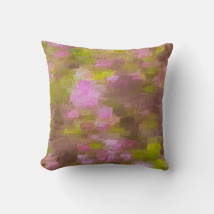 Spring Season Pinks Abstract Throw Pillow