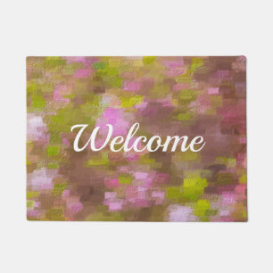 Spring Season Pinks Abstract Welcome Doormat