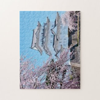 Spring Serenity at Numazu Castle – Sakura in Bloom Jigsaw Puzzle