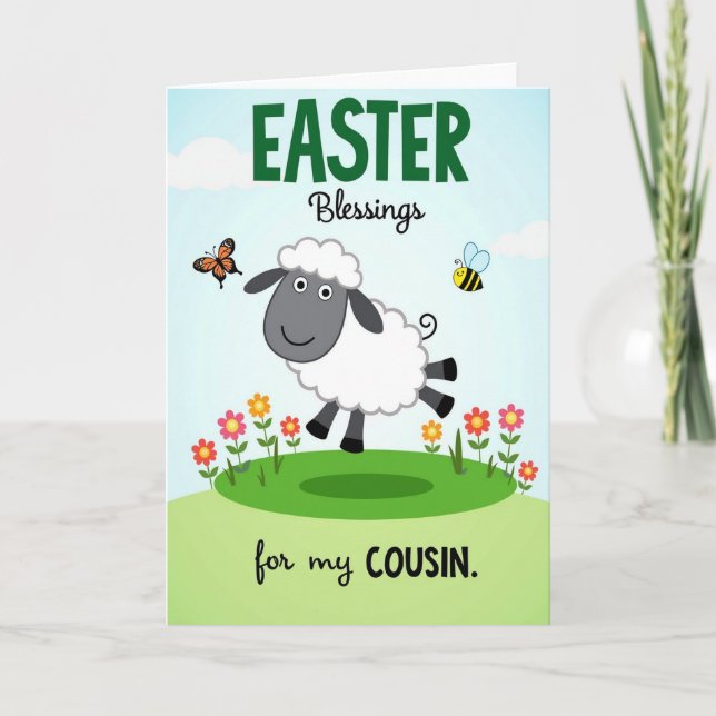 Spring Sheep Greeting Card (Front)