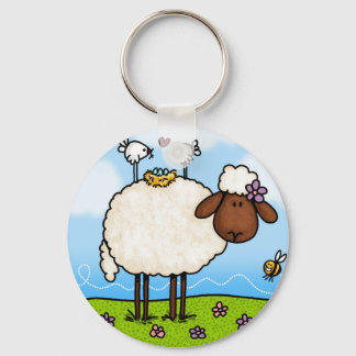 spring sheep keychain