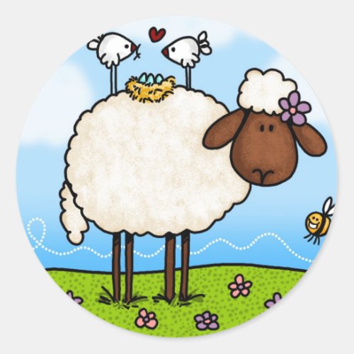 spring sheep stickers