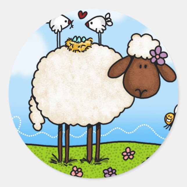 spring sheep stickers (Front)
