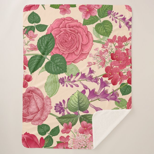 spring sherpa blanket (Front)