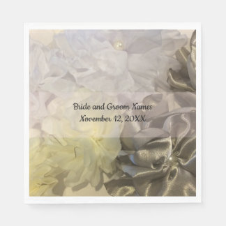 Spring Silk Fabric Flower Design Napkins