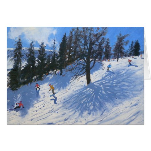 Spring skiers Verbier 2010 Cards (Front Horizontal)