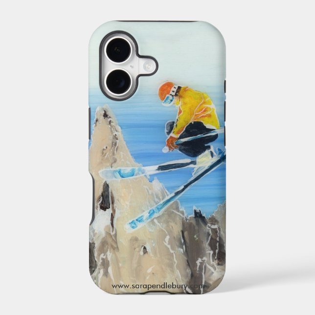 Spring Skiing at Flegere Iphone Case (Back)
