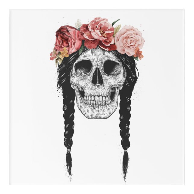 Spring skull acrylic print (Front)