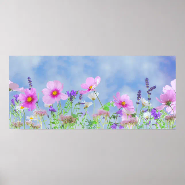 Simple Spring Sky Poster Design Spring Sky Poster | Zazzle