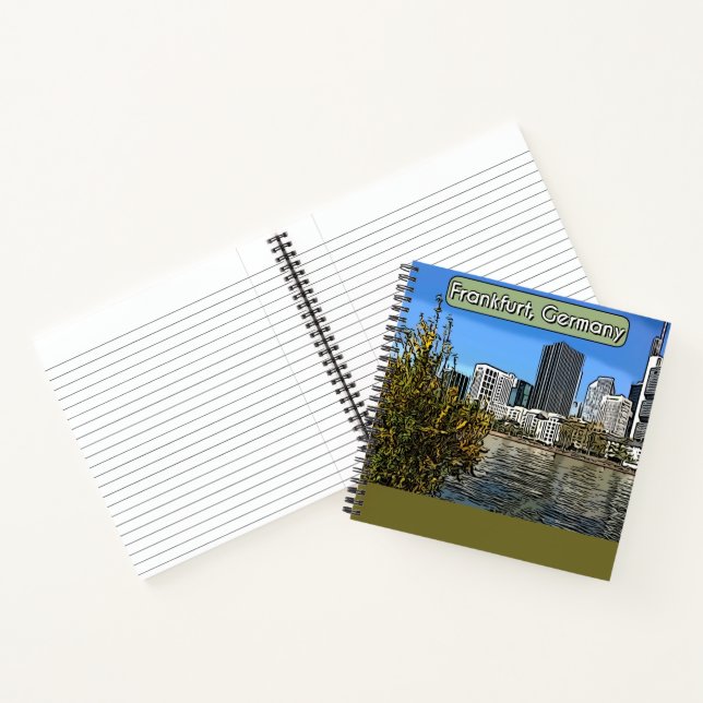 Spring Skyline of Frankfurt, Germany Notebook (Inside)