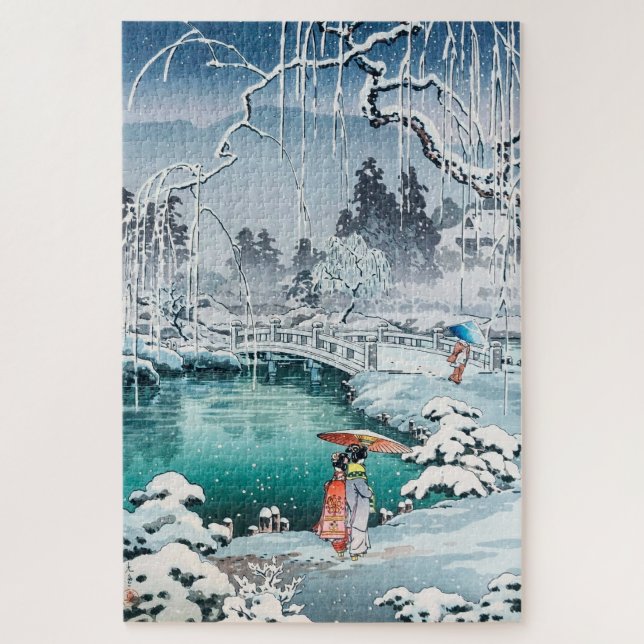 Spring Snow at Maruyama by Tsuchiya Koitsu Jigsaw Puzzle (Vertical)