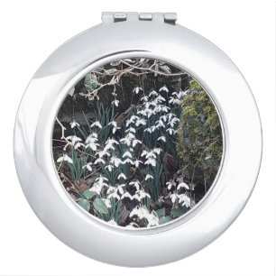 Spring Snowdrops Compact Mirror