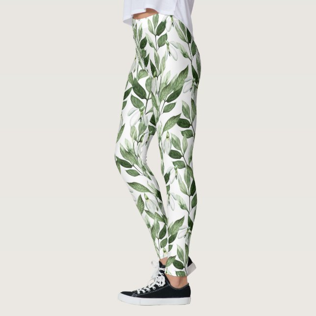 Spring Snowdrops  Leggings (Left)