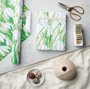 Spring Snowdrops Wrapping Paper