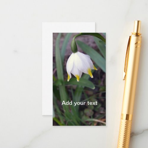 Spring Snowflake Leucojum vernum Customizable Enclosure Card