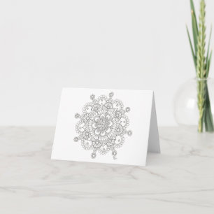 Spring Snowflake Mandala Notecard