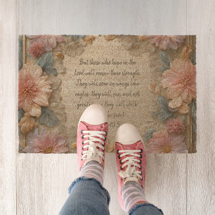 Spring Sonata Border Fiber Doormat