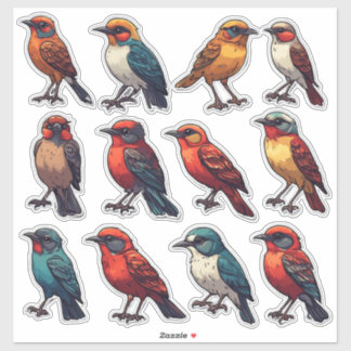 Spring Songbirds Decorative Sticker Collection 🐦