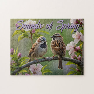 Spring Sparrows Jigsaw Puzzle