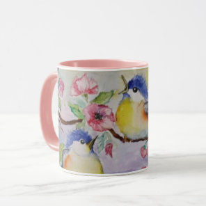 Spring Sparrows Mug Painting