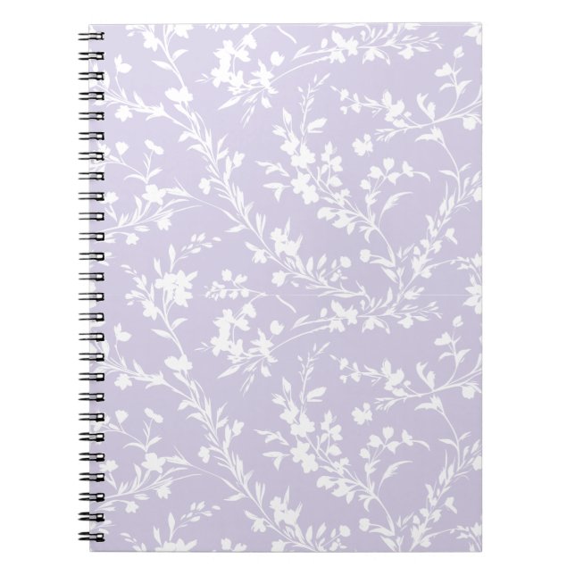 Spring Sprigs Neutral - Dusty Lavender Notebook (Front)