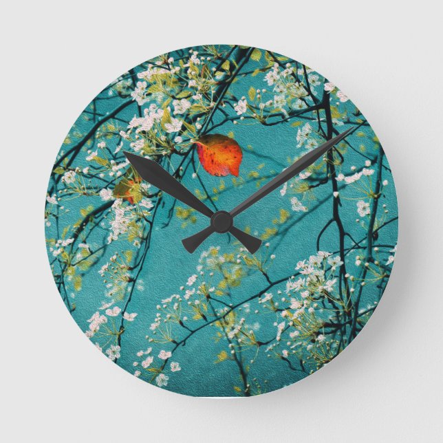 Spring Square  Round Clock (Front)